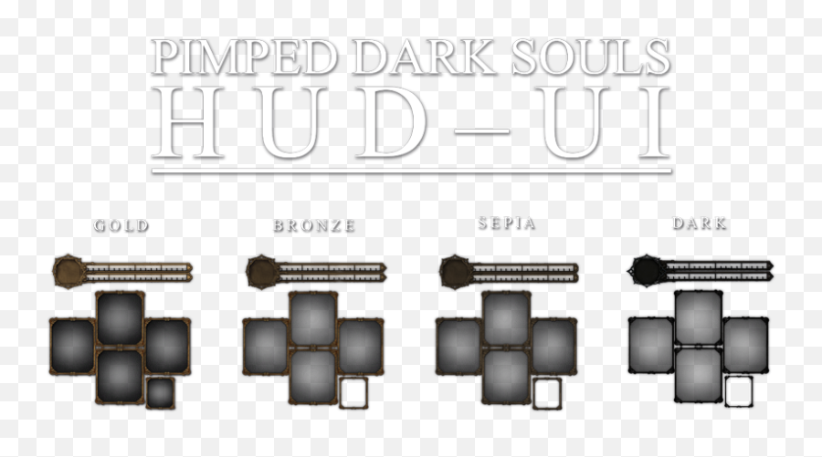 Pimped Hud With Dark Souls Ii Elements At Dark Souls Nexus - Dark Souls Item Bar Png Emoji,Hud Png
