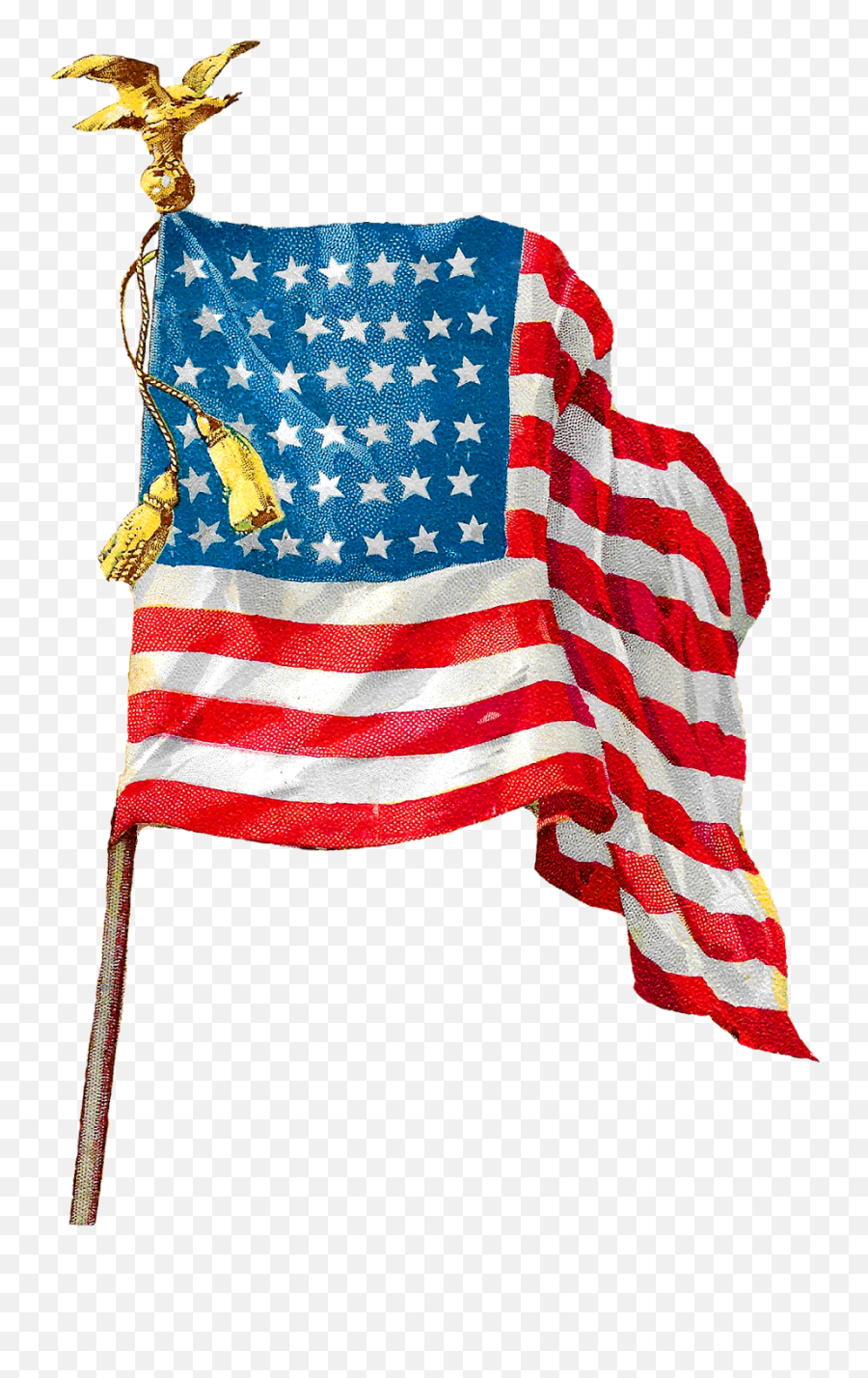 Flags Clipart Patriotic Flags Patriotic Transparent Free - Vintage Patriotic Clip Art Free Emoji,American Flag Clipart