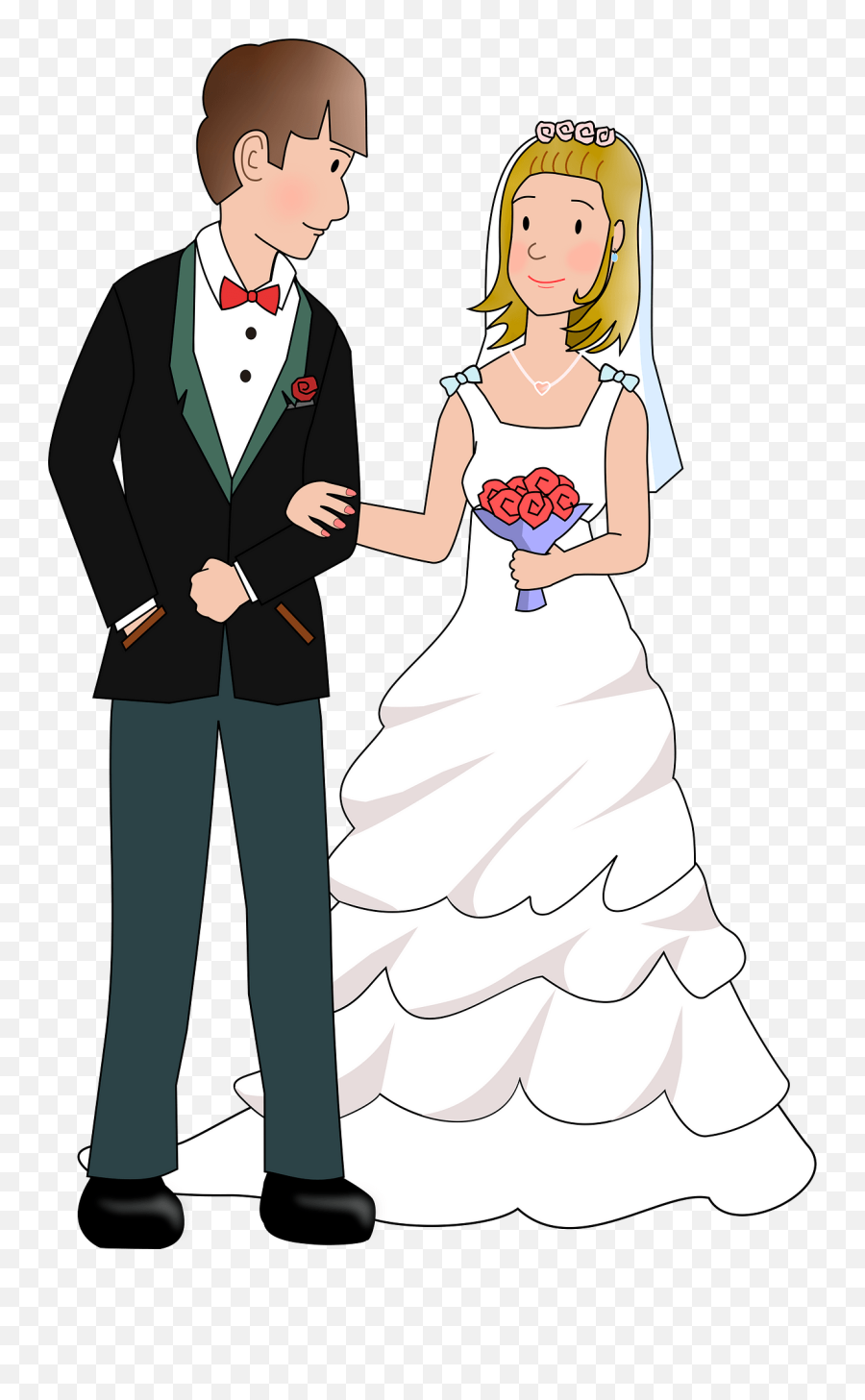 Bride And Groom Clipart Free Download Transparent Png - Marriage Vows Emoji,Bride And Groom Clipart