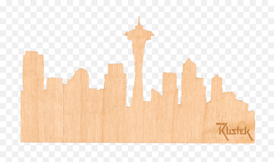 Seattle Skyline Wood Sticker - Drawing Seattle Skyline Emoji,Cityscape Png