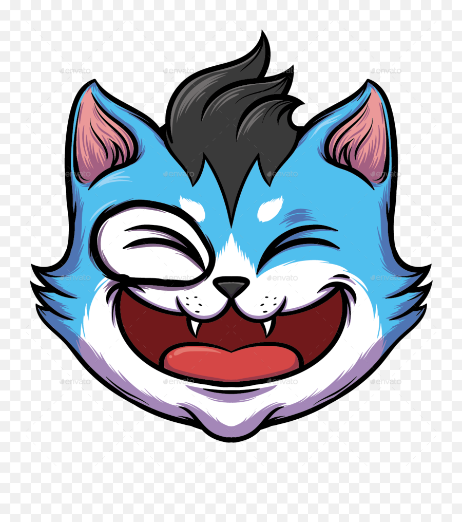 Vector Cat Emblem - Logo Kucing Vektor Png Emoji,Cat Logos