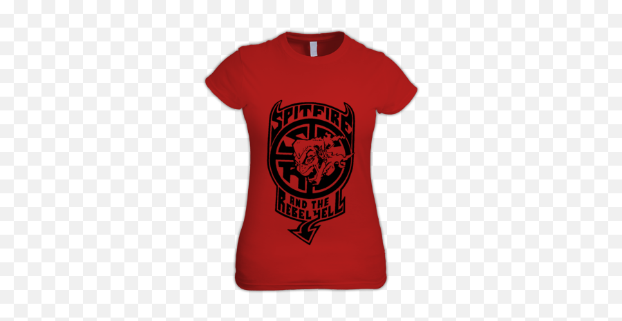 Spitfire And The Rebel Yell At Dizzyjam - Short Sleeve Emoji,Spitfire Logo