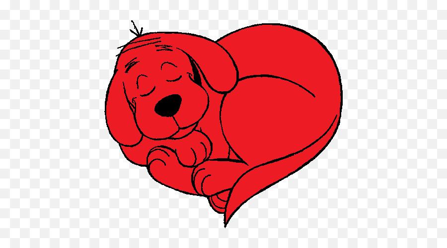 Clifford Valentines Day Coloring Pages - Clifford The Big Red Dog Heart Emoji,Clifford Clipart