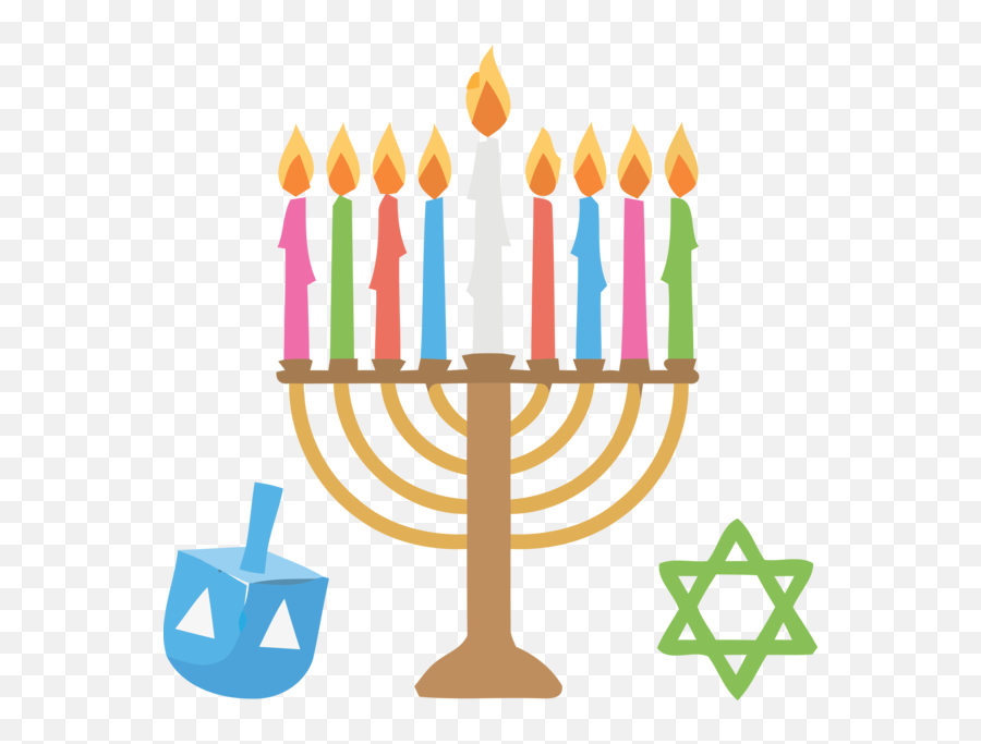 Hanukkah Birthday Candle Hanukkah Menorah For Hanukkah - Hanukkah Icon Emoji,Happy Hanukkah Clipart