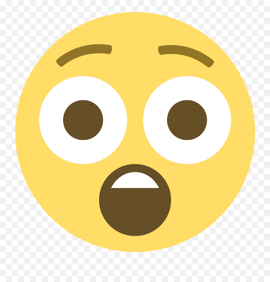 Astonished Face Emoji Clipart Free Download Transparent Png - Dot,Shocked Face Png