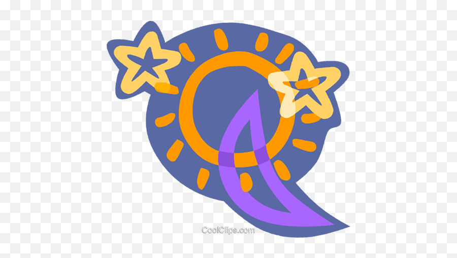 Moon Sun Star Symbols Royalty Free Vector Clip Art Emoji,Moon And Star Clipart