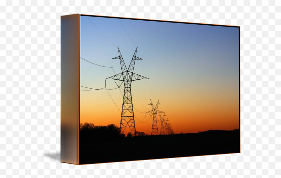 Power Lines At Sunset By Matthew Rader Emoji,Power Lines Png