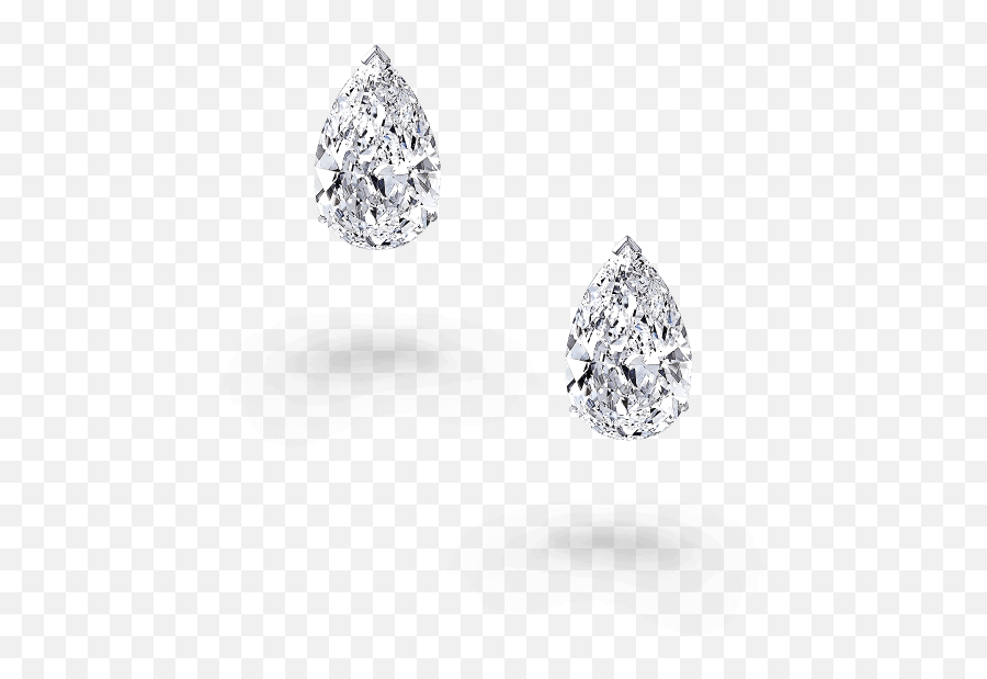 Download Hd A Pair Of Classic Graff Pear Shape Diamond Stud Emoji,Diamond Earring Png
