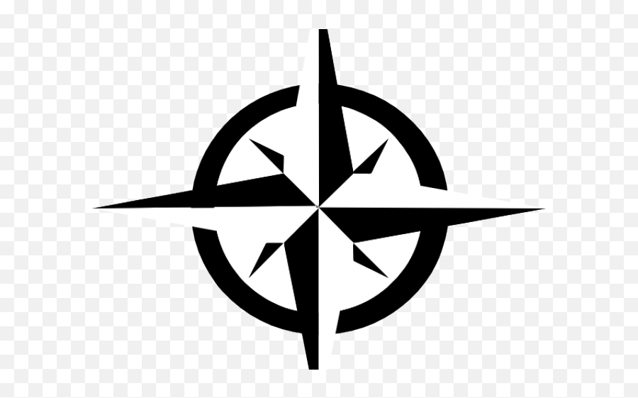 Starburst Clipart Compass Star - Compass Clip Art Png Emoji,Starburst Clipart Black And White