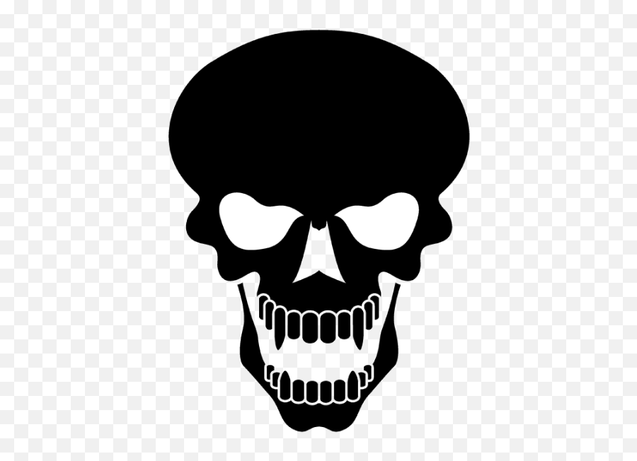 Library Of Skull Tattoo Banner Free - Silhouette Halloween Skull Emoji,Tattoo Clipart