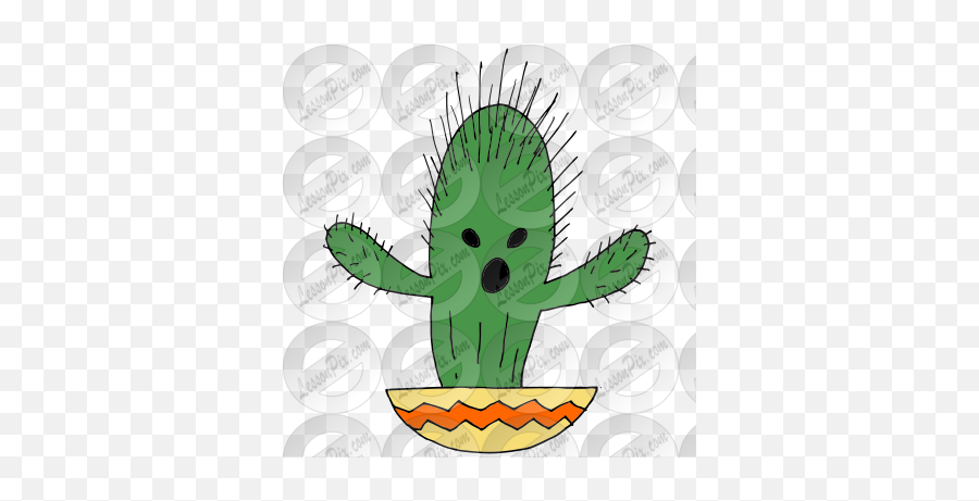 Mad Cactus Picture For Classroom Therapy Use - Great Mad Happy Emoji,Cactus Clipart
