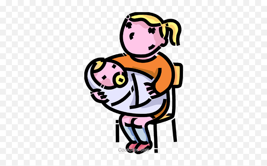 Girl With His Baby Brother Royalty Free - Happy Emoji,Brother Clipart