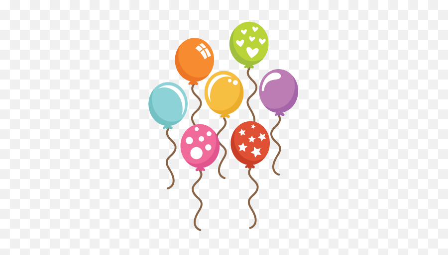 Birthday Balloon Clip Art - Clipartsco Cute Balloons Design Clipart Emoji,Birthday Balloons Png