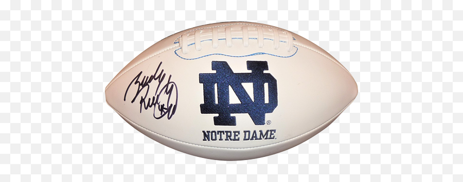 Rudy Ruettiger Autographed Notre Dame - Notre Dame Football Logo 1970s Emoji,Notre Dame Football Logo