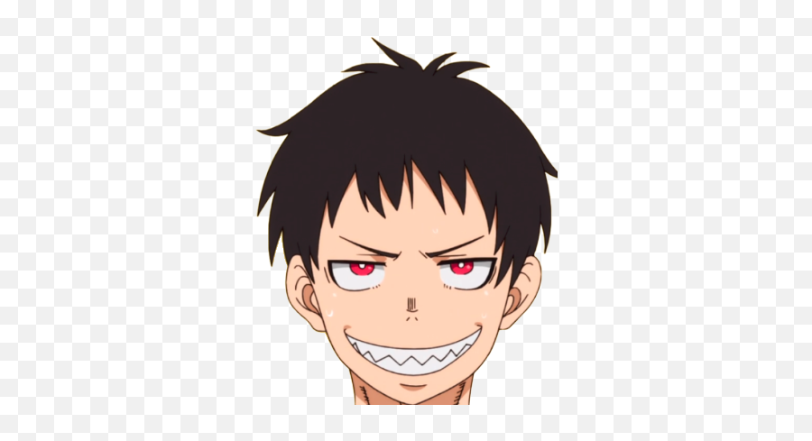 Akitaru Obi X Shinra Kusakabe Emoji,Creepy Smile Png