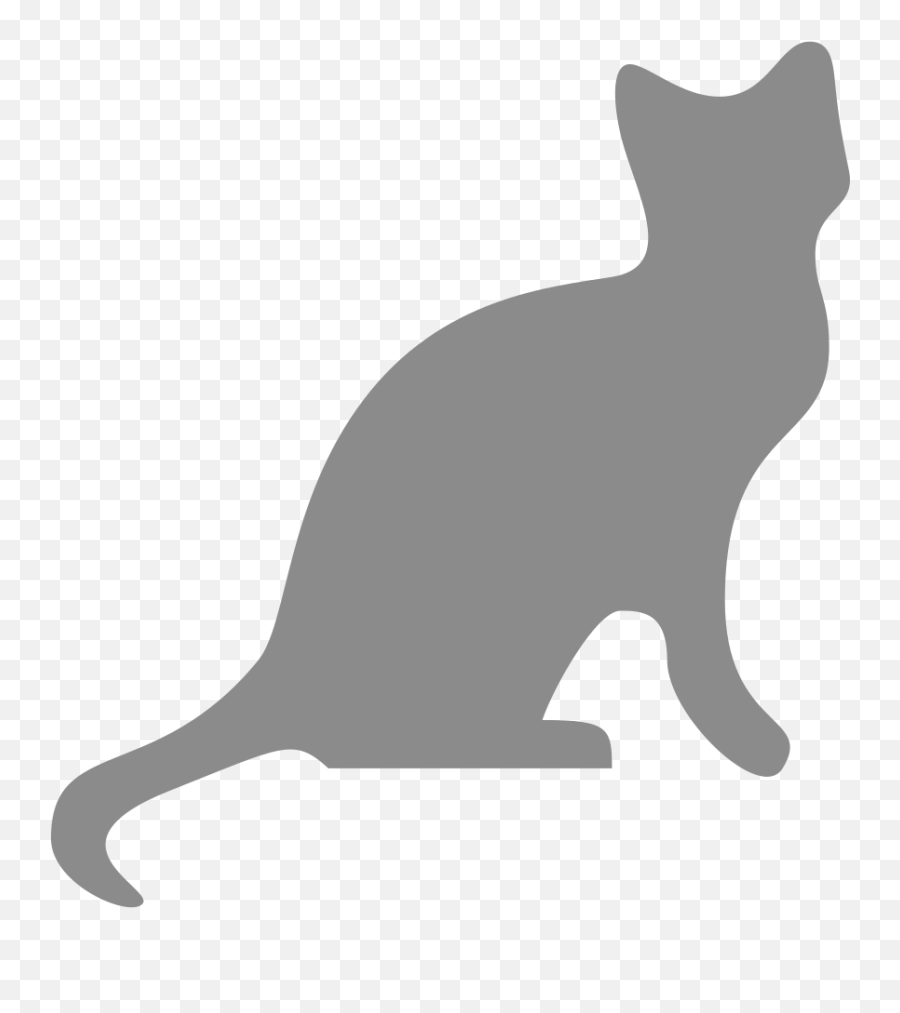 Download Cat Silhouette Darkgray - Cat Erogenous Zone Emoji,Cat Silhouette Clipart