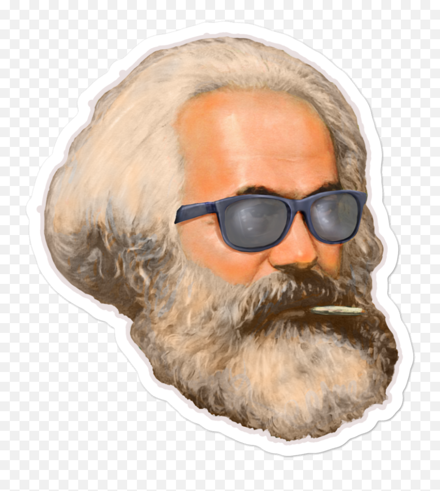 Karl Marx Smoking A Fatty Sticker - Karl Marx Smoking Emoji,Karl Marx Png