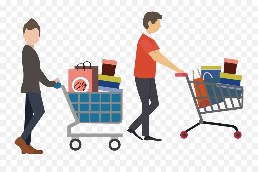 Shopping Flat Design Icon - Cart Man Png Download 2083 Customer Shopping Icon Png Emoji,Cart Icon Png