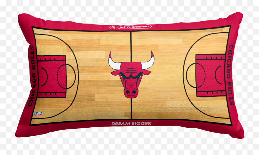 Download Chicago Bulls Lumbar Pillow - Chicago Bulls Png Emoji,Chicago Bulls Logo Transparent