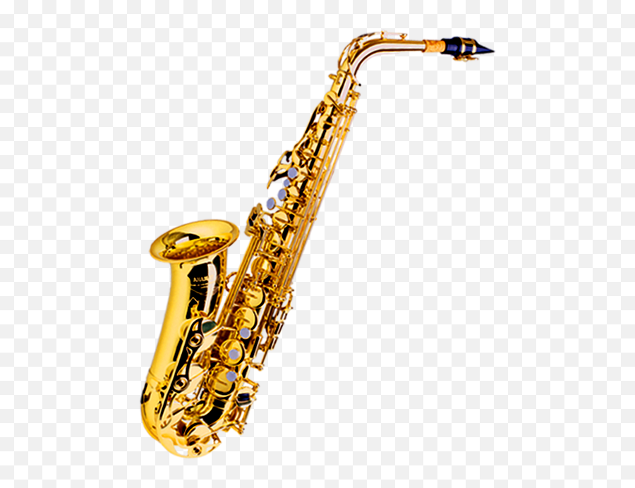Golden Saxophone Musical Instrument Png - Saxofon Fondo Blanco Emoji,Sax Clipart