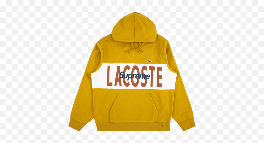Supreme Lacoste Logo Panel Hoodie - Hooded Emoji,Lacoste Logo