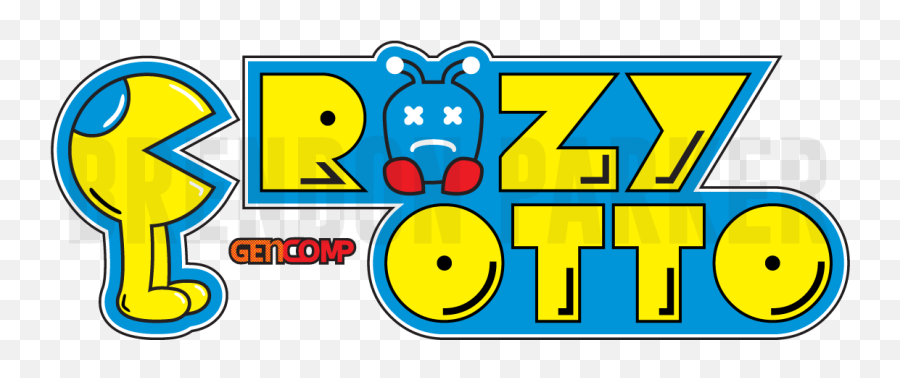 Crazy Otto - Pacific Arcades Emoji,Editable Marquee Clipart