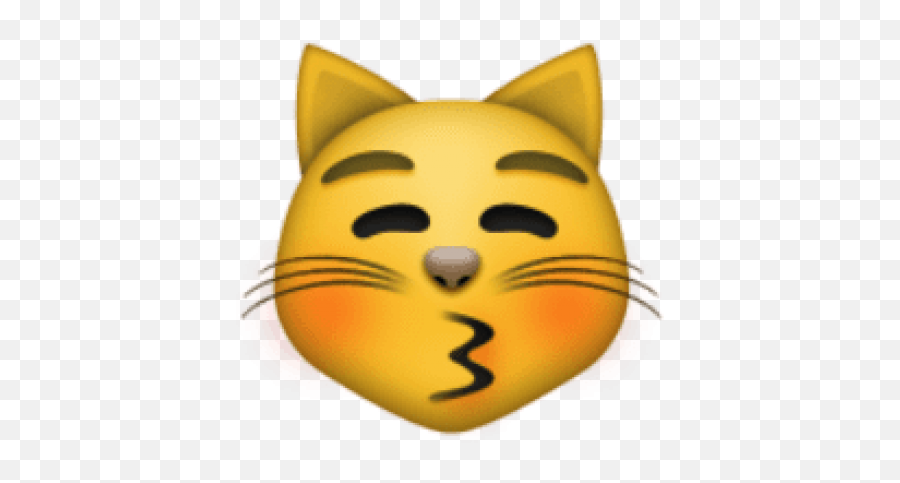 Download Free Png Ios Emoji Kissing Cat Face With Closed,Closed Eye Clipart