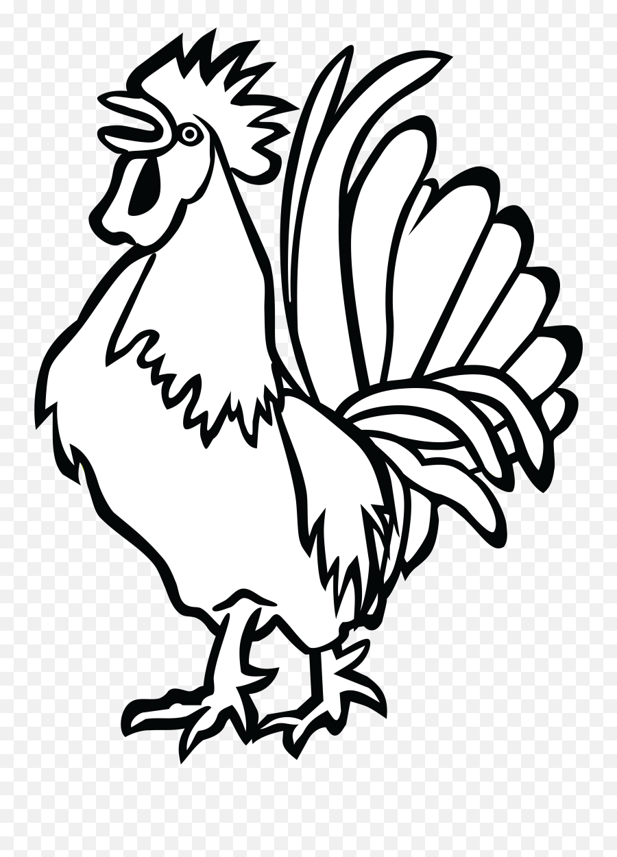 Cool Clipart Graphics Illustrations - Rooster Clipart Black And White Png Emoji,Cool Clipart