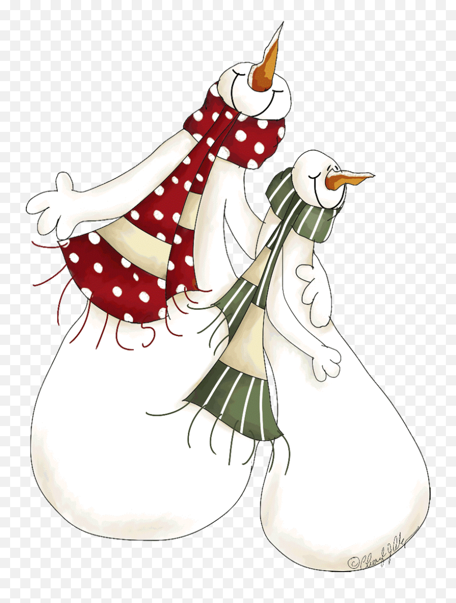 Christmas Pipes Snowmen Snow - Folk Art Christmas Clipart Fictional Character Emoji,Snowmen Clipart