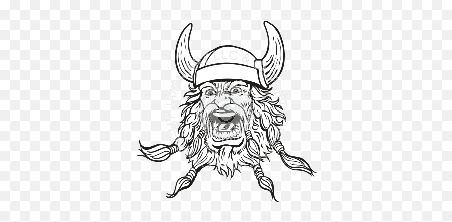 Vector Viking Drawing Transparent Png - Angry Viking Clip Art Emoji,Viking Clipart