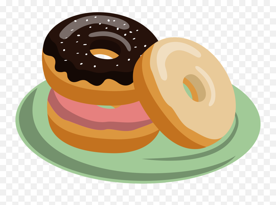 Doughnuts - Donut In Plate Clipart Emoji,Donut Clipart