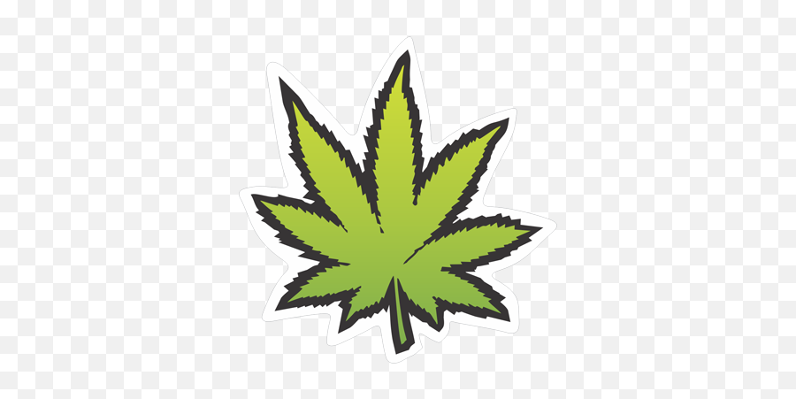 Download Hd Weed Joint Png Marijuana Sticker Decal Vinyl - Weed Leaf Emoji,Marijuana Leaf Png