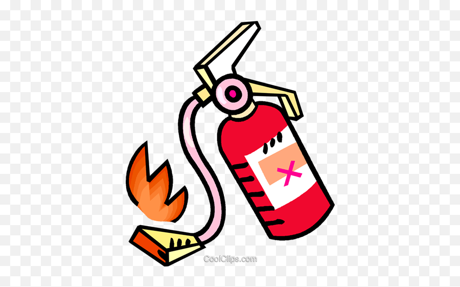 Fire Extinguisher Royalty Free Vector Clip Art Illustration - Protecting Your Property From Fire Drawing Emoji,Fire Extinguisher Clipart