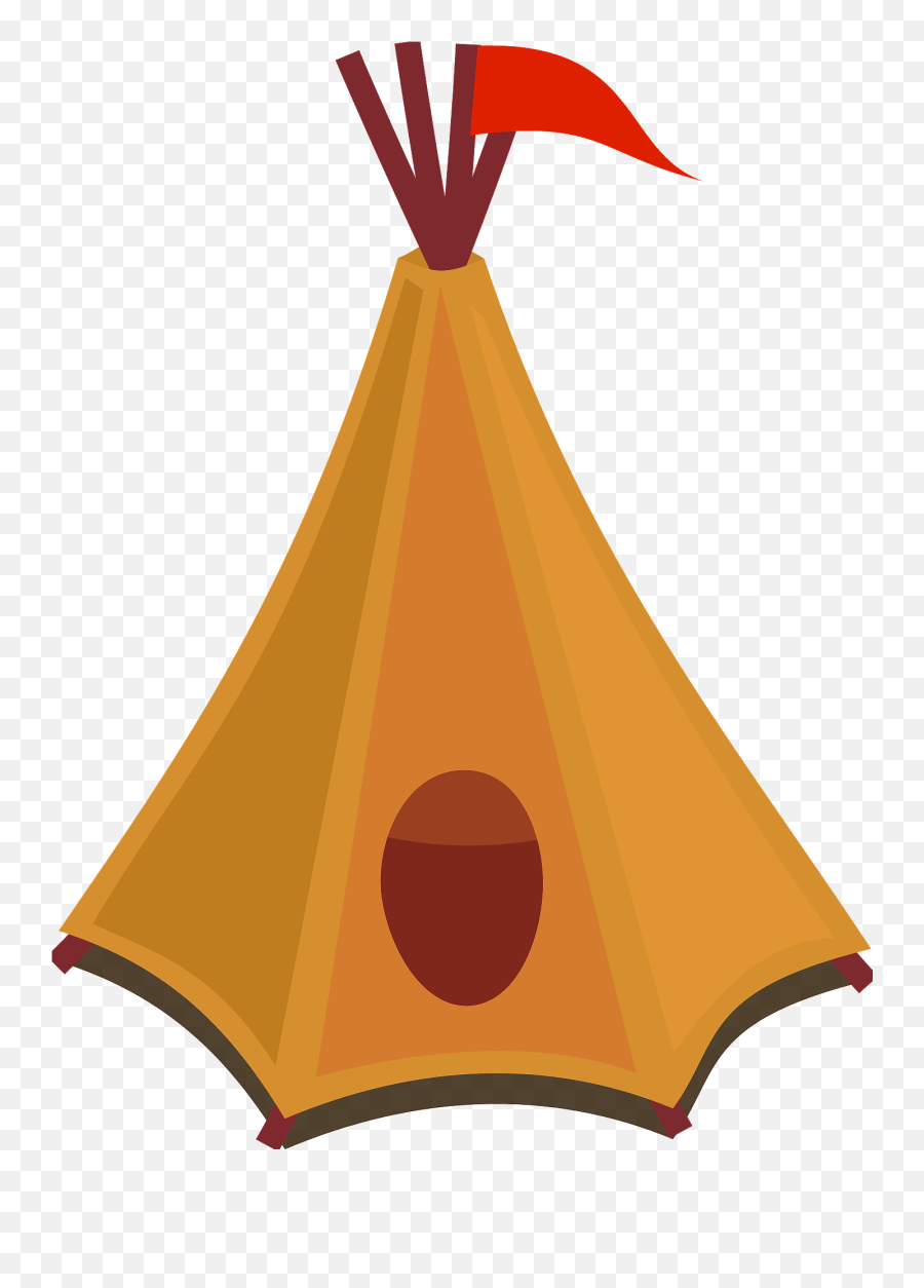 Tepee With Red Flag Clipart Free Download Transparent Png - Tipi Animated Emoji,Red Flag Png