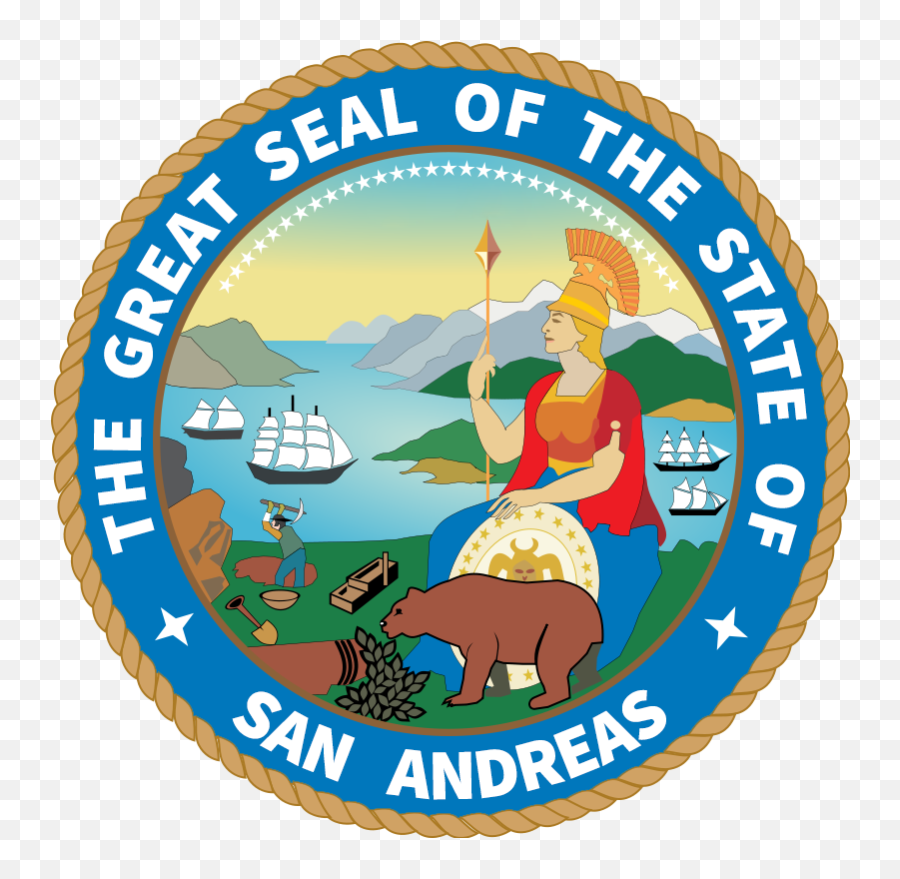 Filesan Andreas State Sealpng - Owlgaming Wiki San Andreas Government Seal Emoji,Gta San Andreas Logo
