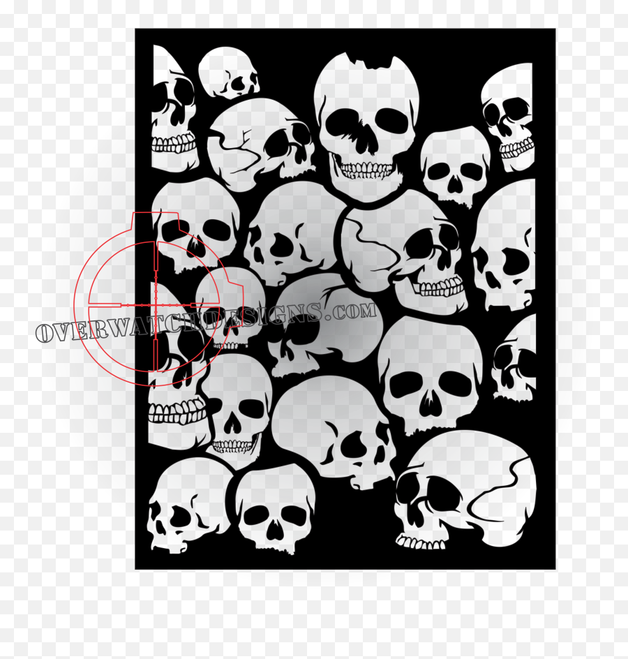 Download Hd The Punisher Skull Stencil - Skull Stencils Skull Stencil Emoji,Punisher Skull Png