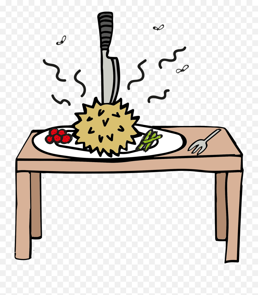 Smelly Durian Clipart - Food With Flies Png Clipart Emoji,Smell Clipart