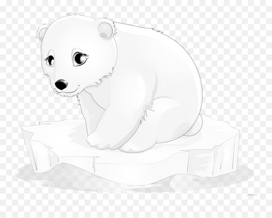 Polar Bear Baby Clipart Png Image With - Polar Bears Clip Art Emoji,Bear Clipart