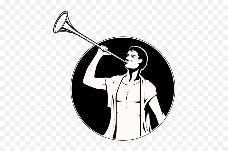 Download Hd Angel With Trumpet Png - Angel Blowing Trumpet Salt Lake Utah Temple Emoji,Trumpet Clipart
