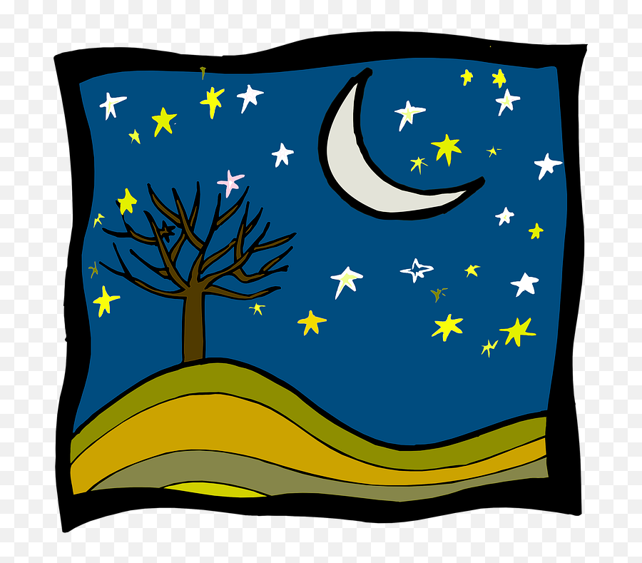 Moon Stars Night - Free Image On Pixabay Emoji,Moon And Star Clipart