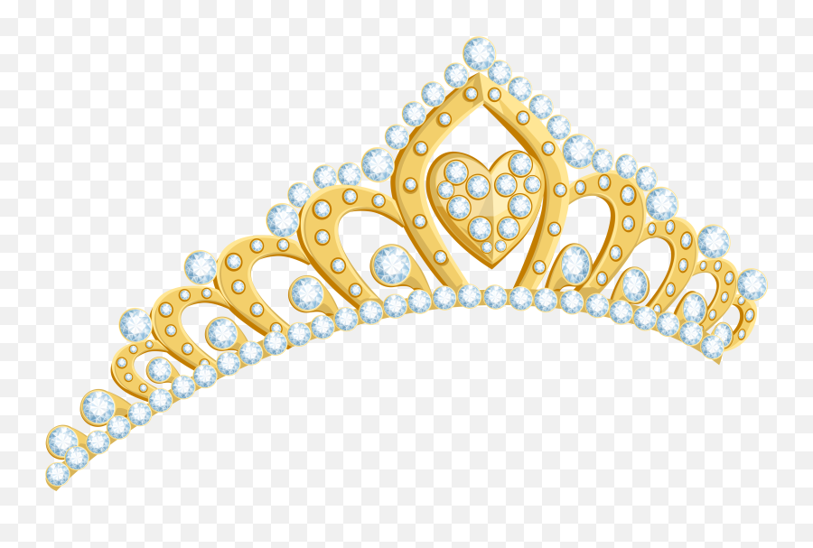 Gold Tiara Clipart Transparent Background Transparent - Gold Tiara Png Transparent Emoji,Princess Crown Clipart