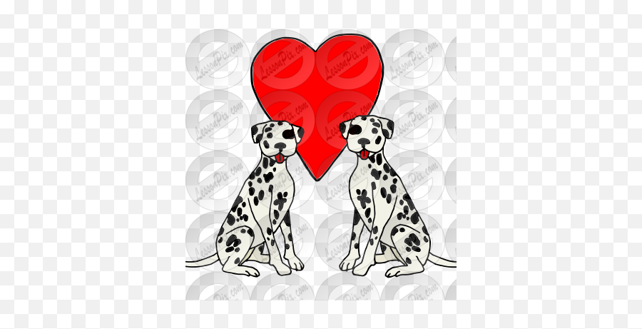 Love Dogs Picture For Classroom Therapy Use - Great Love Dalmatian Dog Emoji,Dogs Clipart