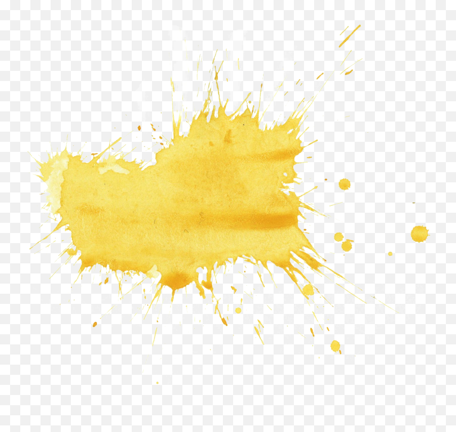 20 Yellow Watercolor Splatter Png Transparent Onlygfxcom Emoji,Yellow Background Png