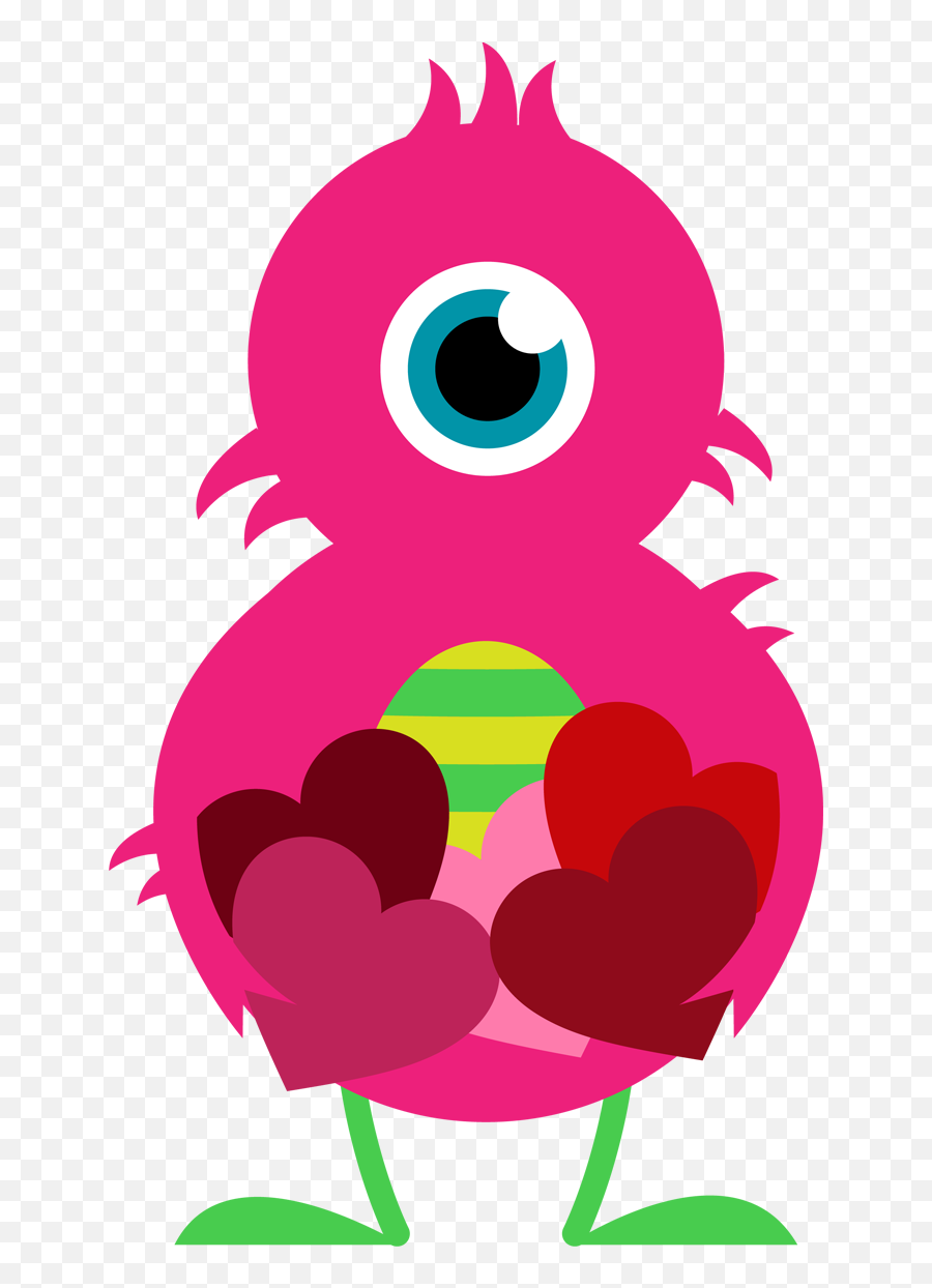 Valentine Cool Clipart - Valentine Monster Clip Art Emoji,Cool Clipart