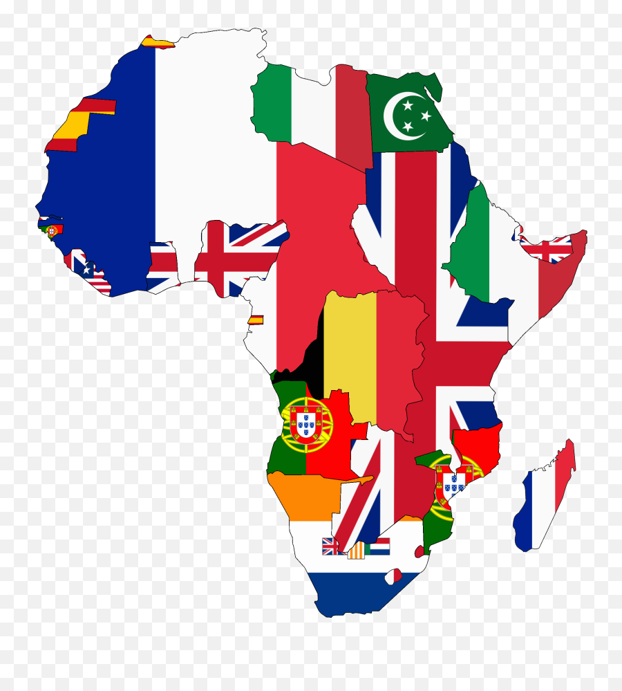 Flag Map Of Colonial Africa - Scramble For Africa Map Transparent Emoji,.png Meaning