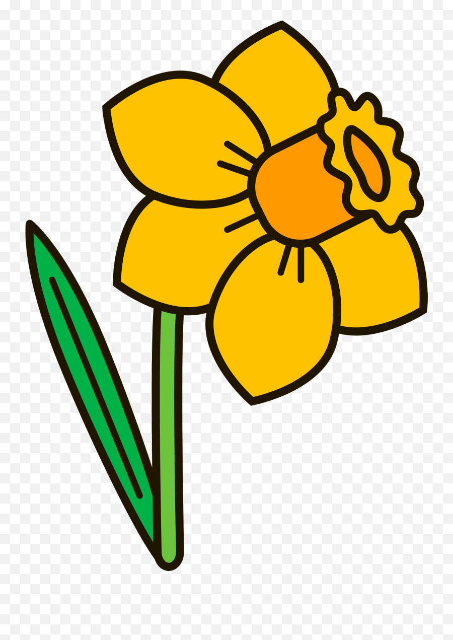 Daffodil Clipart - Floral Emoji,Daffodil Clipart
