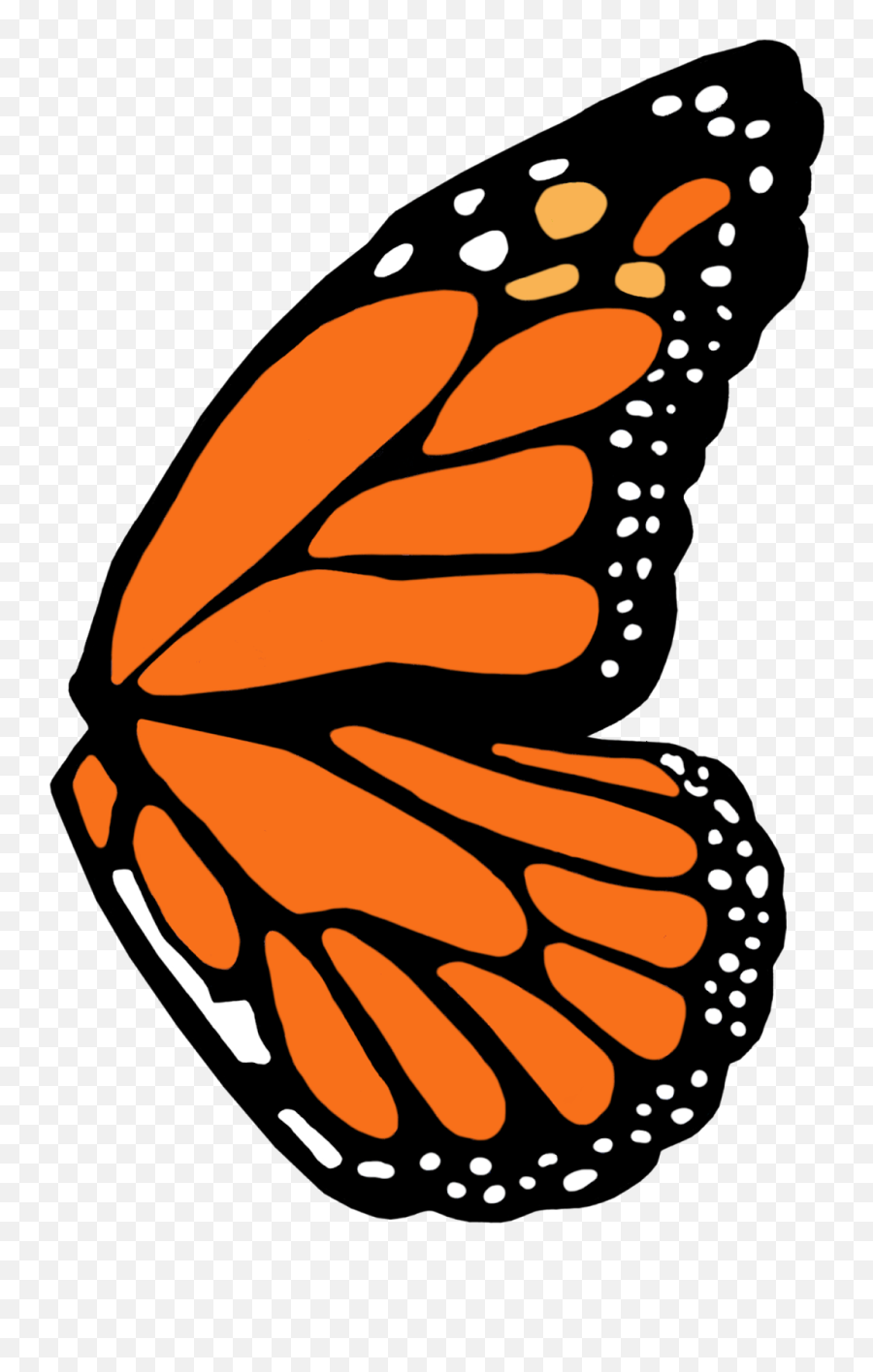 Monarch Butterfly Wing Template Transparent Cartoon - Jingfm Clipart Monarch Butterfly Wing Emoji,Butterfly Outline Clipart