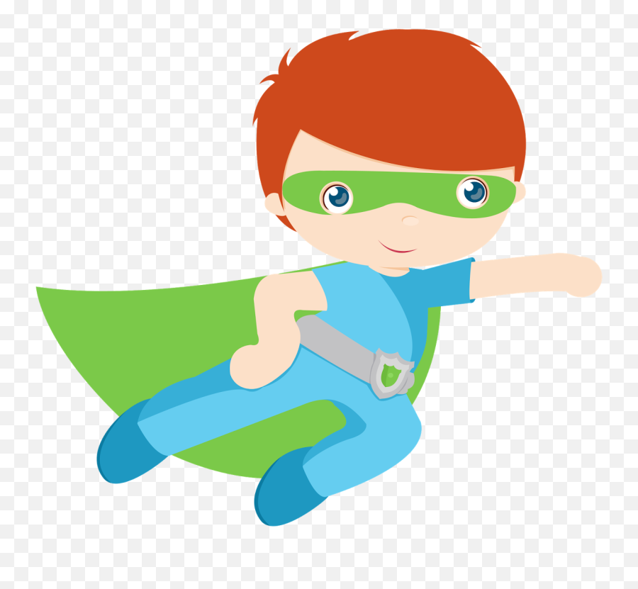 Kids Dressed As Superheroes Clipart - Superhero Cartoon Clipart Emoji,Clipart Dressed