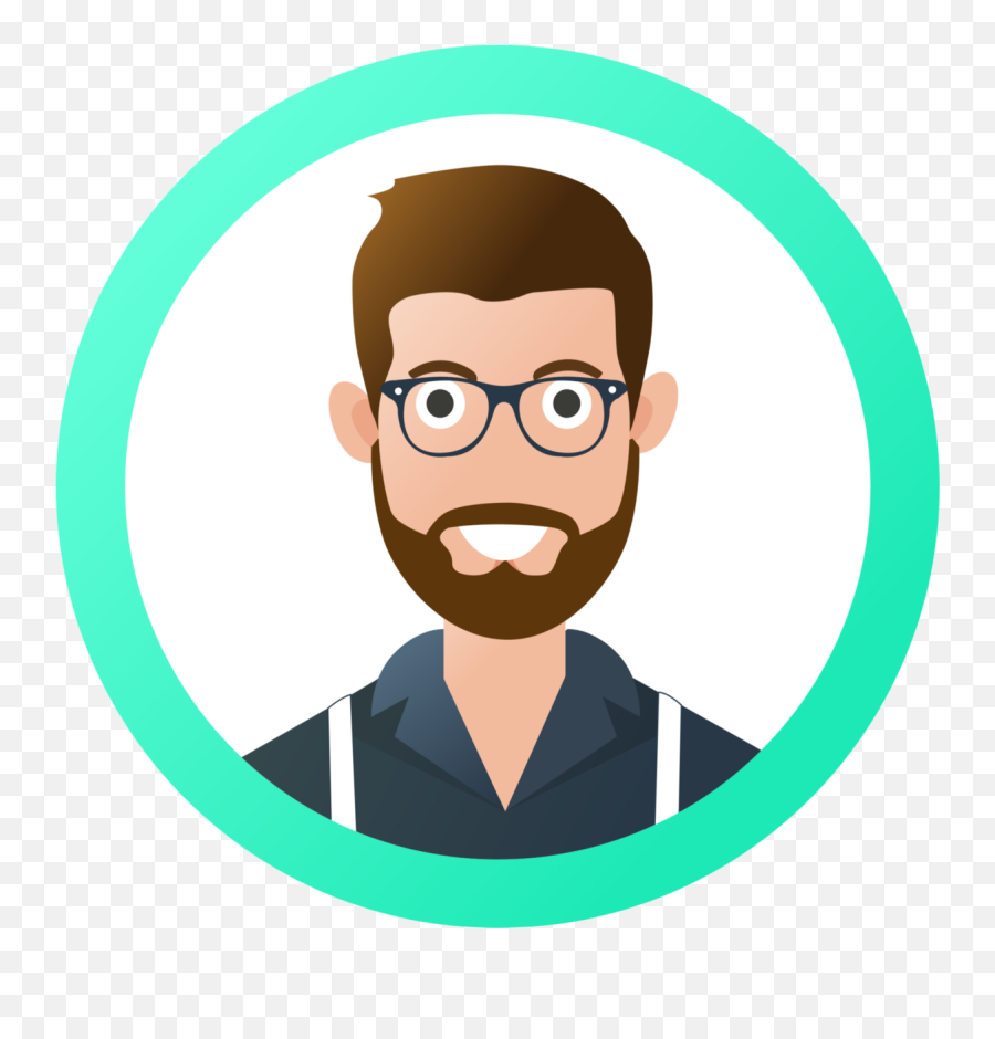 Male Clipart Personal Assistant - Cartoon Transparent Man Avatar With Beard And Glasses Emoji,Male Clipart