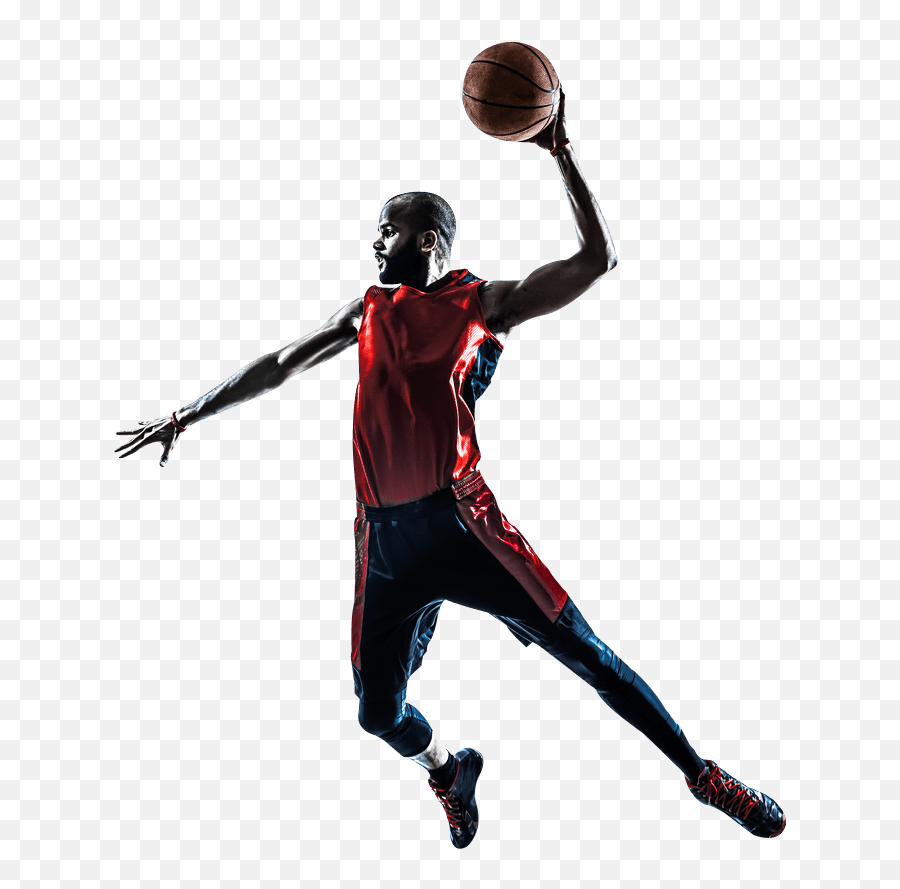 Person Dunking A Basketball Clipart Png Download - Stock Emoji,Which Basketball Player Appears As The Silhouette On The Nba Logo?